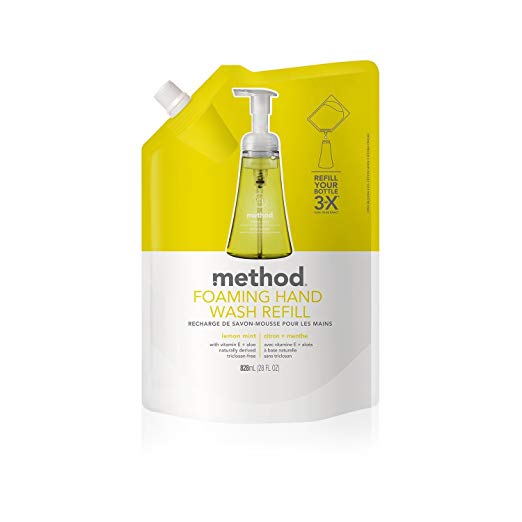 Method Foaming Hand Wash Refill, Lemon Mint, 28 Fluid Ounce 2 Pack