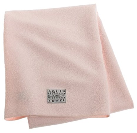 Aquis Microfiber Body Towel, Lisse Crepe, Pink (29 x 55-Inches)