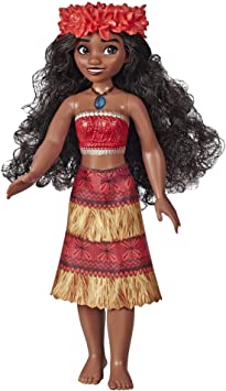 Disney Princess Musical Moana Fashion Doll with Shell Necklace, Sings "How Far I'll Go," Toy for 3 Year Olds and Up