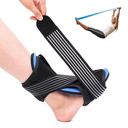 OUTERDO Plantar Fasciitis Night Splint Brace - Adjustable Dorsal Night Splint Foot Drop Orthotic Brace for Right or Left Foot, Effective Relief from Plantar Fasciitis Pain, foot back sprain and strain