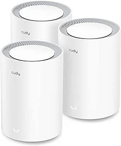 Cudy M1800 3-Confezione AX1800 WiFi 6 Mesh Router, Sistema WiFi Mesh, Router/Extender VPN Gigabit 5G, Controllo Genitori