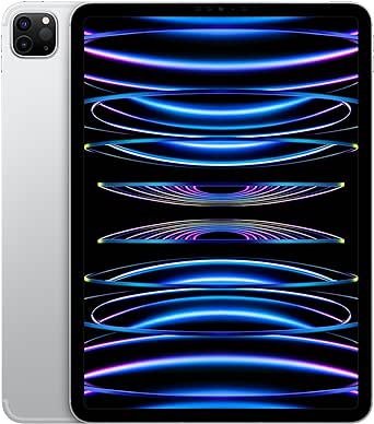 Apple iPad Pro 11-inch (4th Generation): with M2 chip, Liquid Retina Display, 512GB, Wi-Fi 6E   5G Cellular, 12MP front/12MP and 10MP Back Cameras, Face ID, All-Day Battery Life – Silver