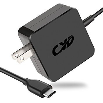 CYD Power-Fast 45W-65W USB C Charger Type-C Desktop Notebook Charger for HP HSTNN-173C Xiaomi Air 12 13 Core M-7Y30 i5-6200U i7-6500U Air 13 Laptop Dell P54G LA65NM170 HA30NM150 LA45NM150 DA30NM150