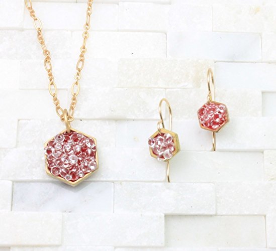 Necklace and earring gift set- gold 8 color options
