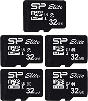 Silicon Power Elite 32GB 5-Pack MicroSD Card with Adapter