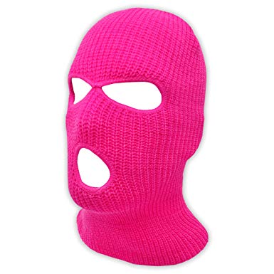 3 Hole Beanie Face Mask Ski - Warm Double Thermal Knitted - Men and Women