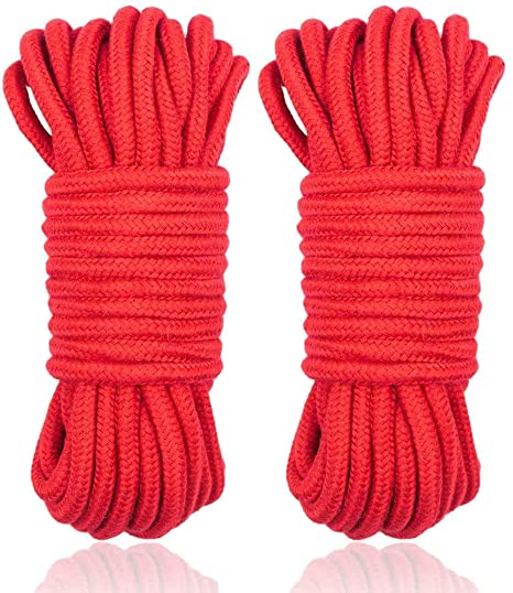 STTQYB Soft Rope Cord, 10 M/33 Feet 8 MM All Purpose Cotton Rope Craft Rope Thick Cotton Cord