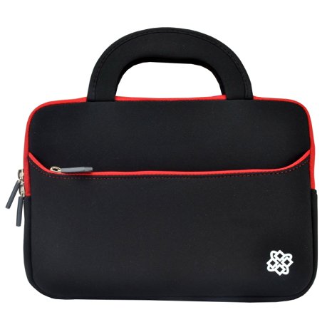 Kozmicc 15 - 15.6 Inch Laptop Sleeve Case (Black/Red) w/ Handle [Fits Up To 15.5 x 11.25 Inch Laptops]