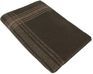 Rothco Striped Outdoor Wool Blanket – Heavyweight, Warm, and Comfortable – Emergency Blanket (Brown/Tan)