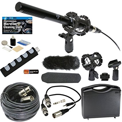 Professional Advanced Broadcast Microphone and Accessories Bundle for Canon VIXIA HF R800 R700 R600 R500 R80 R70 R60 R50 R82 R72 R62 R52 Camcorders