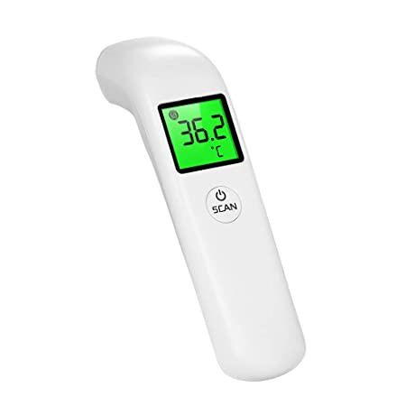 Decdeal Forehead Thermometers, LCD Digital Infrared Forehead Scanner for Baby and Adults, Non Contact, ℃ / ℉ Convert, Two Temperature Mode, Backlight, 1s Temperature Meter - CE Approved