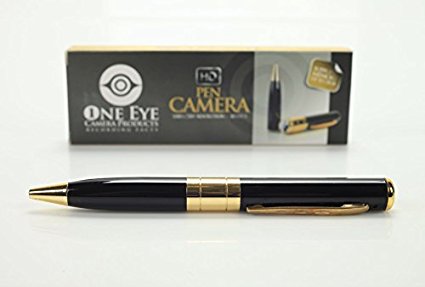 1 Eye Products Hidden Camera Spy Pen Recorder, Gold
