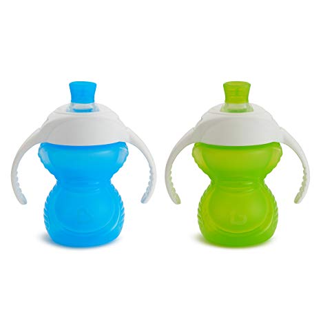 Click Lock Bite Proof Trainer Cup, Blue/Green, 7 Ounce, 2 Count