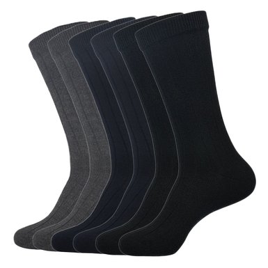 Enerwear Men's Outlast Flat Knit Casual Over The Calf Socks Pack of 6