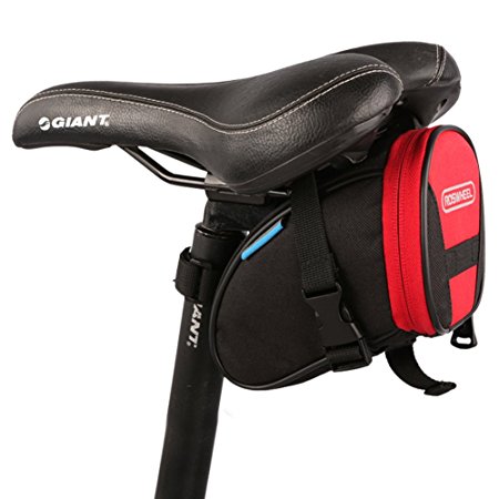Roswheel Outdoor Cycling Bike Bicycle Saddle Bag Under Seat Packs Tail Pouch - Black-Red