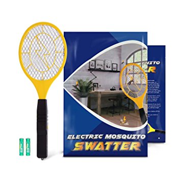 Zentouch Bug Zapper Electric Fly Swatter Mosquito Zapper against Flies,Bugs,Bees and Other Pest, Suitable for Indoor，Travel, Campings and Outdoor Occasions,Fly Killer with 2 AA Batteries Included