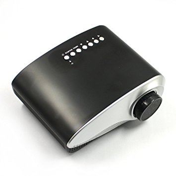 Sudroid RD-802 Mini 1080P HD LED Portable Projector Home Cinema Support AV TV VGA HDMI Connect with Video Games(Black)