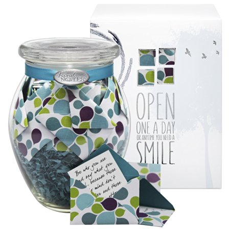 KindNotes INSPIRATIONAL Keepsake Gift Jar of Messages for Him or Her Birthday, Thank you, Anniversary, Just Because - Colorful Splash