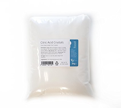 Citric Acid 2kg - 100% Pure Food Grade Fine Crystals
