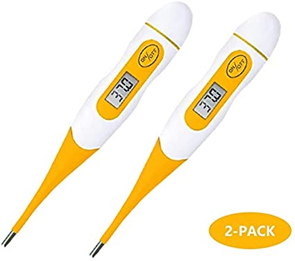 2 Pack Digital Oral Thermometer, Accurate Readings Oral Thermometer, Fever Thermometer for Adults & Kids