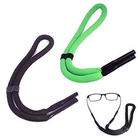 2 Packs Floating Glasses Straps Eyeglasses Holder Straps for Swimming Water Sports Foam Glasses Retainers Adjustable