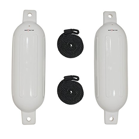 Extreme Max 3006.7201 BoatTector Fender Value 2-Pack, 6" x 22" - White