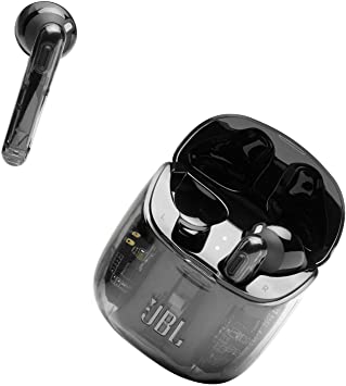 JBL Tune 225 TWS In-Ear Earphones - True wireless headphones with up to 25 hours of battery life with charging case, feel the music with JBL Pure Bass sound, in ghost black