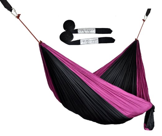 CUTEQUEEN Double nest Parachute Nylon Fabric Hammock ,Available in variety of colors and size