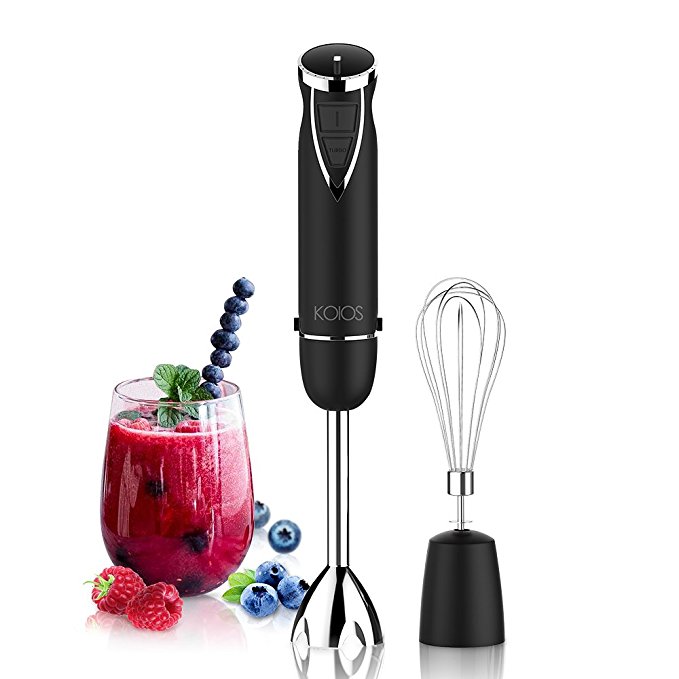 KOIOS Powerful 2-in-1 Hand Blender with 6 Speed, 500 W - Black