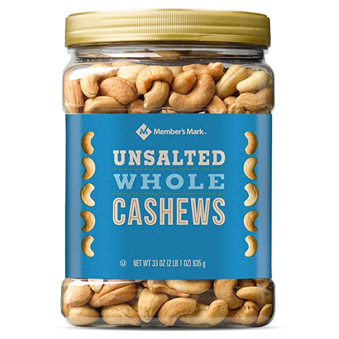 Member's Mark Unsalted Whole Cashews 33 OZ