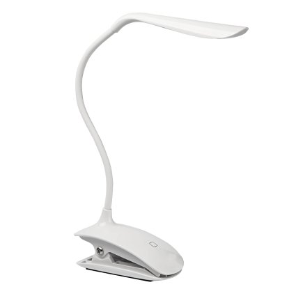 [2 IN 1] Clamp on Desk Lamp - USB Rechargeable Dimmable Portable Led Gooseneck CLip Lamp