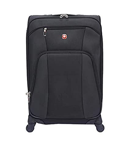 Swiss Gear Polyester 72 cms Black Softsided Check-in Luggage (7737202177)