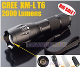 UltraFire E17 Touch Cree XM-L T6 2000 Lumen XML LED Light Zoomable led flashligh Waterproof Flashlight
