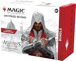 Magic: The Gathering - Assassin’s Creed Bundle | 9 Beyond Boosters   Accessories | Collectible Trading Card Game for Ages 13