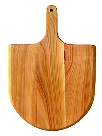 Pizza Peel 14 inch Cherry Wood Charcuterie Board Spatula Paddle for Baking Homemade Bread - Oven or Grill Use