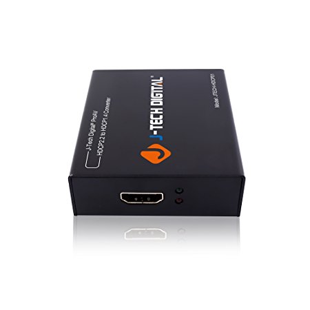 J-Tech Digital HDCP Converter Downgrade HDCP v2.2 to v1.4 for 4K x 2K @60HZ supports 3D, CEC, Dolby DTS LPCM and more