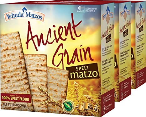 Yehuda Organic Ancient Grain 100% Spelt Matzo 10.5oz (3 Pack)