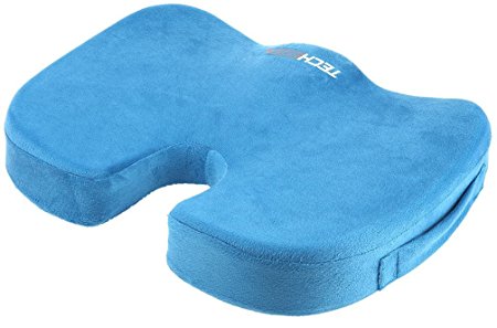 Seat Cushion Pain Relief for Coccyx, Tailbone, Hemorrhoids, Sciatica & Sacrum - Perfect Fit Wheelchair Cushion, Pad, Pillow - Blue