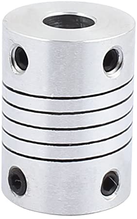 uxcell 6mm to 7mm Shaft Coupling 25mm Length 19mm Diameter Stepper Motor Coupler Aluminum Alloy Joint Connector for 3D Printer CNC Machine DIY Encoder