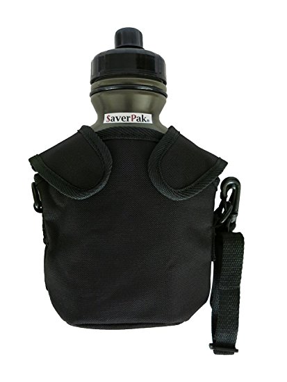 $averPak Single - Seychelle 38oz ADVANCED Filter Canteen with Canteen Insulator Sling in Black