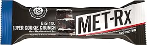 MET-Rx Big 100 Colossal Protein Bar, Super Cookie Crunch, 4 Count Value Pack, High Protein Bars to Support Energy Levels and Muscles, Great as A Meal Replacement, Gluten Free