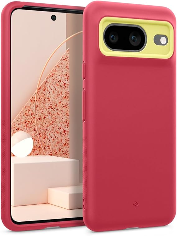 Caseology Nano Pop Silicone Case Compatible with Google Pixel 8 case 5G [Military Grade Drop Tested](2023) - Magenta Lychee