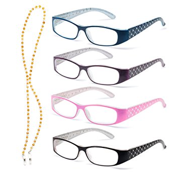 Specs Reading Glasses, All Magnification Strengths, Quilted Crystal Design