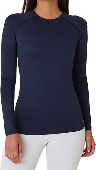 TCA Super Thermal Long Sleeve Women Running, Ski Base Layer - Compression Shirts Woman, Long Sleeve Workout Tops for Women