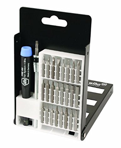 Wiha 75991 27-Piece Slotted Phillips Hex Inch and Torx System 4 Interchangeable Bit Set