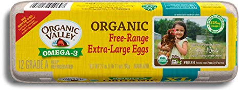 Organic Valley, Organic Omega-3 Free-Range Extra Large Brown Eggs - 1 Dozen (12 ct)