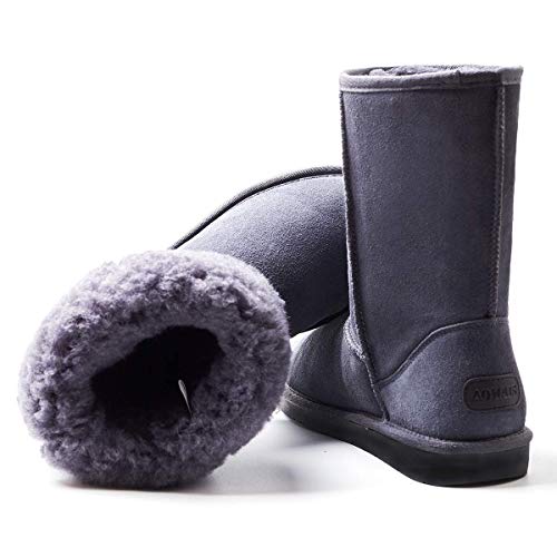 AOMAIS Women’s Winter Snow Boots Fur Lined Mid Calf and Mini Outdoor Warm Boot Shoes Ankle Short Booties