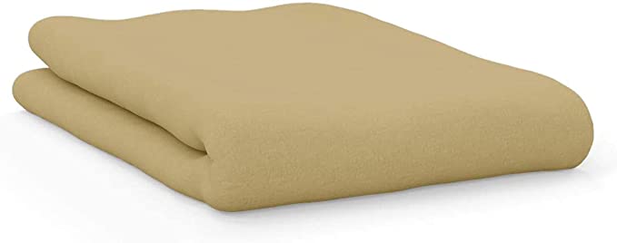 College Dorm Twin XL Bed Flat Mattress Sheet Ultra Soft Hypoallergenic Wrinkle-Free, Stain, and Fade Resistant - Tan 465