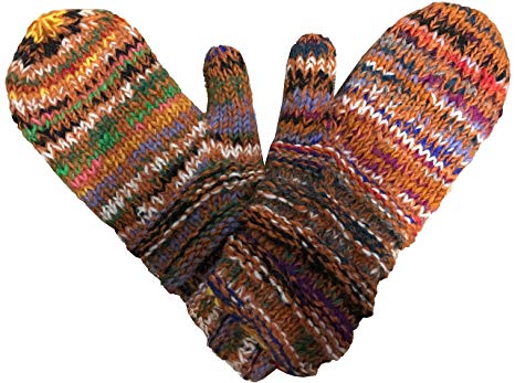 1417 Agan Traders Knit Wool Mismatched Mitten OR Hat