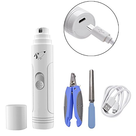 Legendog Electric Pet Nail Grinder Quiet Nail Trimmer Clipper Gentle Paws Grooming Tools for Small Medium Dogs and Cats
